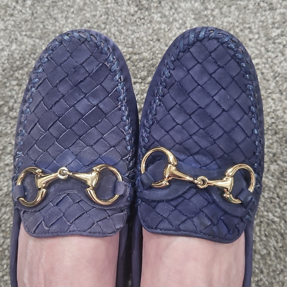 Robert Zur Blue True Glove Moccasin size 6